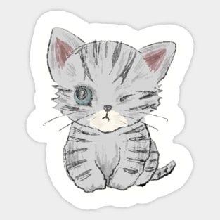 Winking American Shorthair Sticker